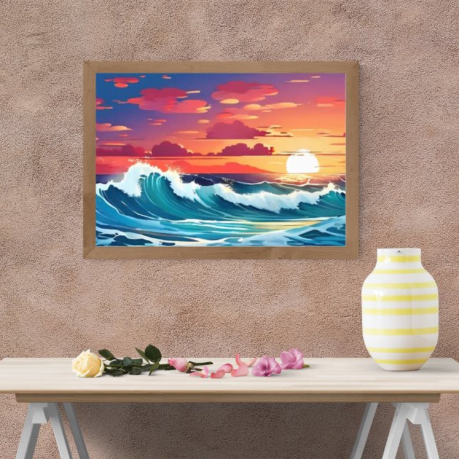 Capture the breathtaking beauty of a fiery sunset  photo print (Creator Uploaded)