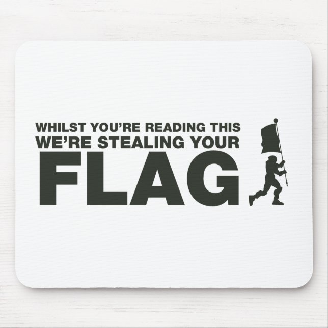 Capture The Flag - Gamer, Gaming, Video Games Mouse Mat (Front)