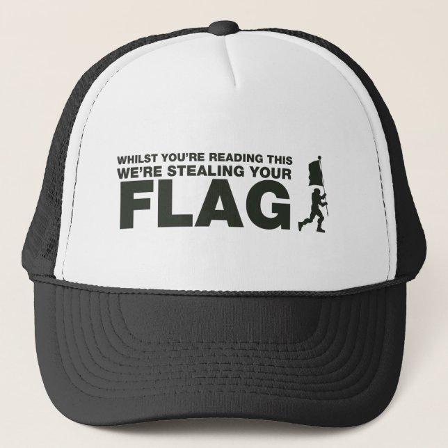 Capture The Flag - Gamer, Gaming, Video Games Trucker Hat (Front)