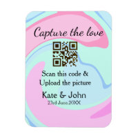 Capture the love add QR scan marble pink blue mix
