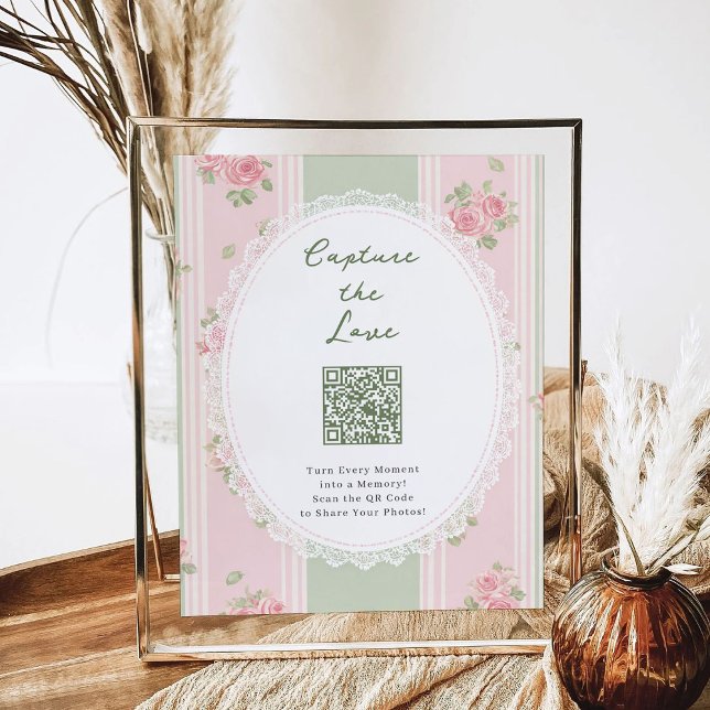 Capture The Love Bridal Shower QR code Poster (Creator Uploaded)