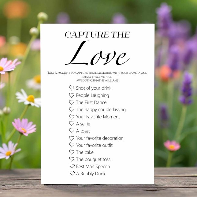 Capture The Love I Spy Wedding Game Card (Creator Uploaded)