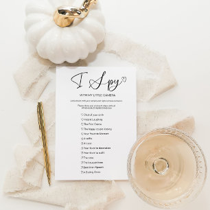 Capture The Love I Spy Wedding Game Invitation