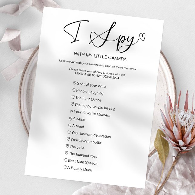 Capture The Love I Spy Wedding Game Invitation (Creator Uploaded)