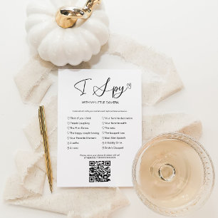 Capture The Love I Spy Wedding Game With QR Invitation