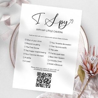 Capture The Love I Spy Wedding Game With QR Invitation