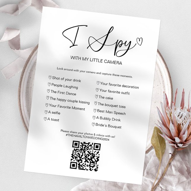 Capture The Love I Spy Wedding Game With QR Invitation (Creator Uploaded)