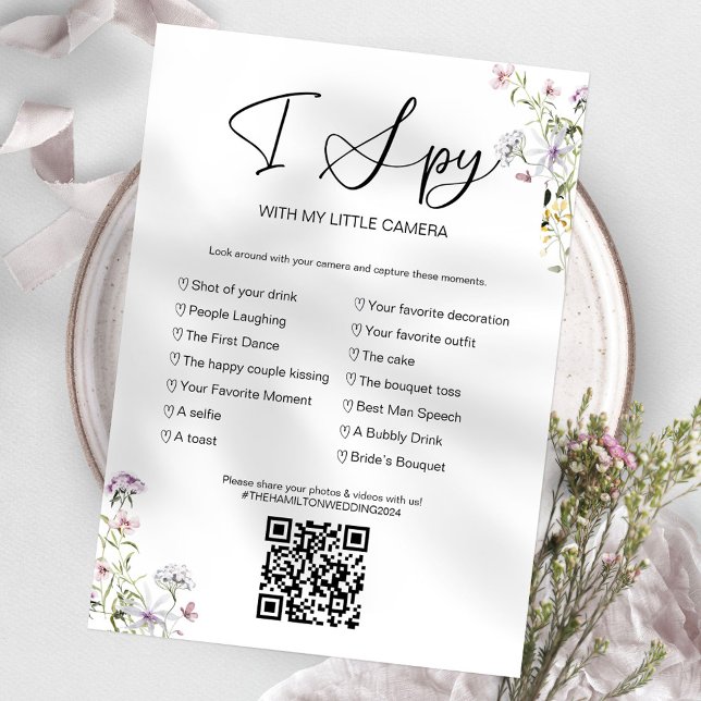 Capture The Love I Spy Wedding Game With QR Invitation (Creator Uploaded)