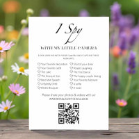 Capture The Love I Spy Wedding With QR Game Card