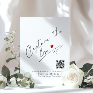 Capture the Love Minimalist QR Code Wedding Poster