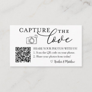 Capture the Love Photo Album QR Code  Enclosure Card