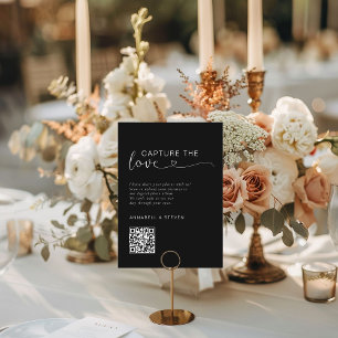 Capture the love! Photo, Heart-QR-Code, Wedding Enclosure Card