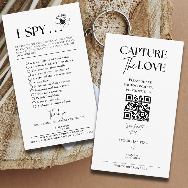 Capture The Love Photo I Spy Wedding Game scavenge Enclosure Card (Creator Uploaded)