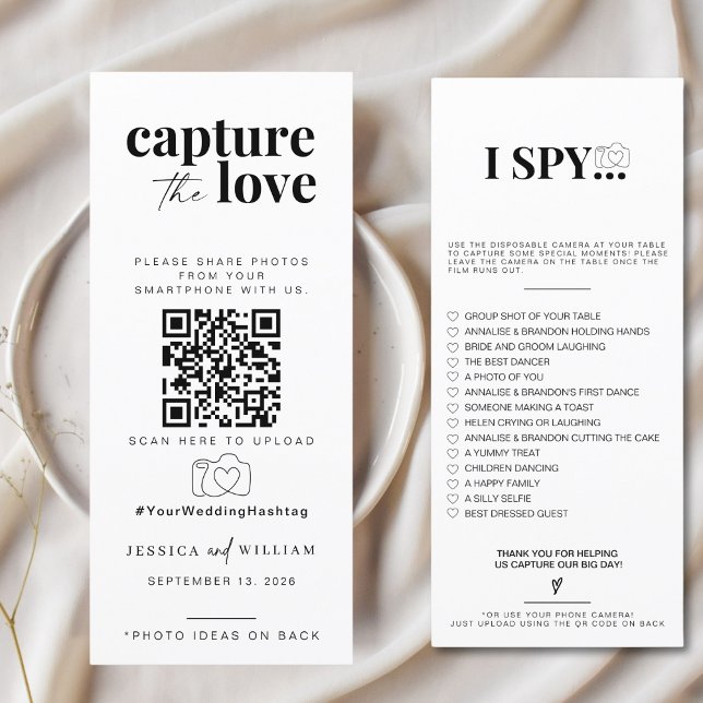Capture The Love Photo I Spy Wedding Game scavenge Menu (Creator Uploaded)