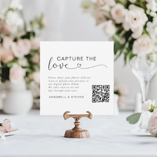 Capture the love! Photo, QR-Code, Wedding Enclosure Card