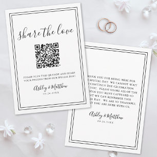 Capture The Love Photo Share QR Code Wedding Enclosure Card