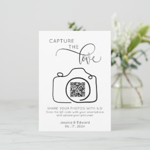 Capture The Love Qr Code Black Chic Modern Wedding