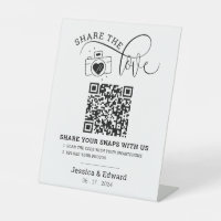 Capture The Love Qr Code Black Chic Modern Wedding