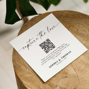 Capture The Love QR Code Wedding Photo Sharing Enclosure Card