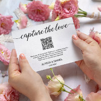 Capture the love QR code wedding photo sharing
