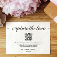 Capture the love QR code wedding photo sharing