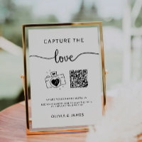 Capture the Love QR Code Wedding Photo Sign,