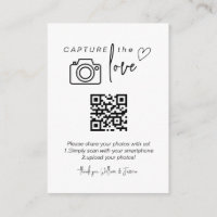 Capture the Love QR Code, Wedding Photo Signs