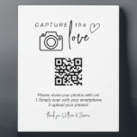 Capture the Love QR Code, Wedding Photo Signs Plaque<br><div class="desc">Capture the Love QR Code,  Wedding Photo Signs,  Share the Love,  Wedding QR Code Signs,  Horizontal & Vertical</div>