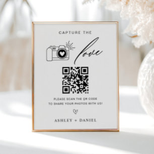 Capture the Love Qr Code Wedding Poster