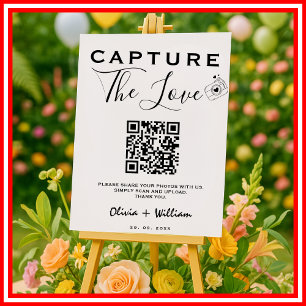 Capture The Love Share The Love Modern QR Code Poster