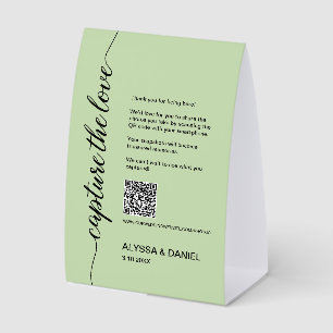 Capture the Love Wedding Photo share QR Code green
