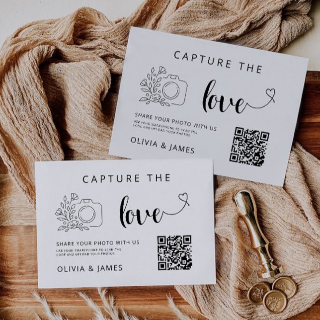 Capture the Love Wedding QR Code Card, Photo (Capture the Love Wedding QR Code Card, Photo)