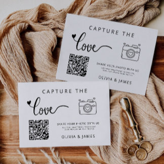 Capture the Love Wedding QR Code Card, Photo