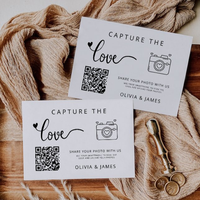 Capture the Love Wedding QR Code Card, Photo (Capture the Love Wedding QR Code Card, Photo)
