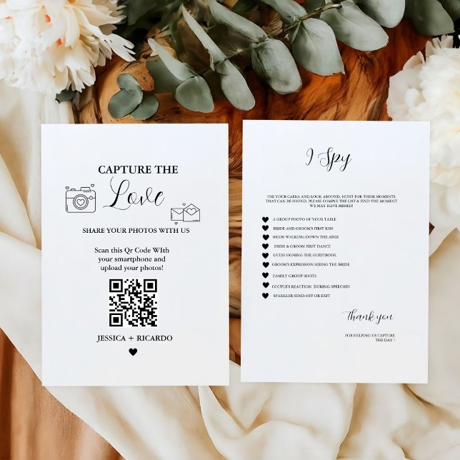 Capture the Love Wedding QR Code Card, Photo Card (Creator Uploaded)