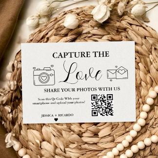 Capture the Love Wedding QR Code Card, Photo Card