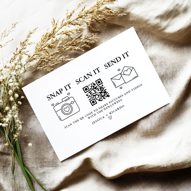 Capture the Love Wedding QR Code Card, Photo Enclosure Card (Creator Uploaded)