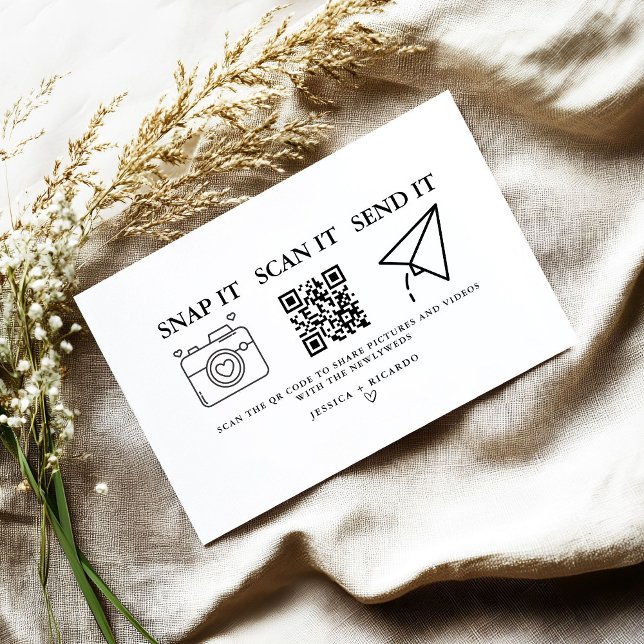 Capture the Love Wedding QR Code Card, Photo Enclosure Card (Creator Uploaded)