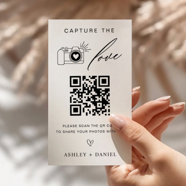 Capture the Love Wedding QR Code Enclosure Card (Creator Uploaded)