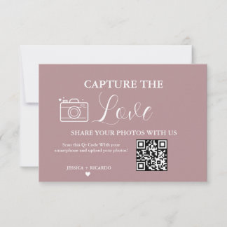 Capture the Love Wedding QR Code Photo Card
