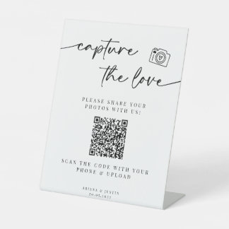 Capture The Love Wedding Sign With QR Code