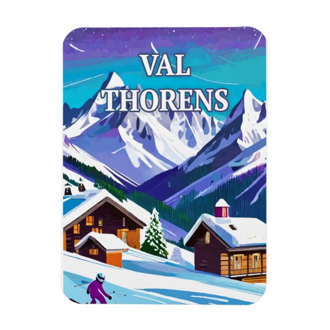 Capture the Magic of Val Thorens Magnet (Vertical)