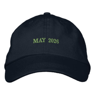 Capture the Significance of MAY 2026 Navy Colour Embroidered Hat