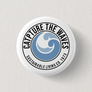 'Capture the Waves' 3cm round badge