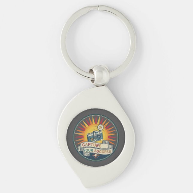 Capture Your Success – Mindset in Motion Tee Key Ring (Front)