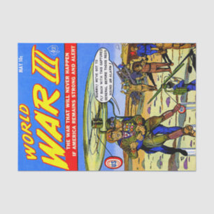 Captured General Soldier Vintage Comics Tissue Paper