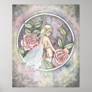 Captured Rose Fantasy Fairy Poster Print
