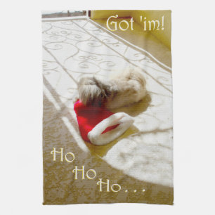 Captured Santa Tea Towel