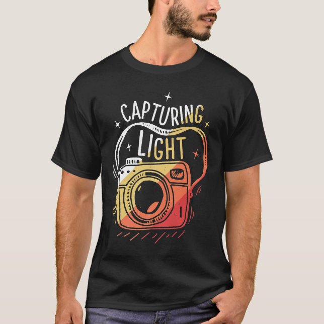 Capturing Light Photography Camera Photographer Gi T-Shirt (Front)