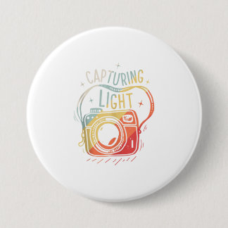 Capturing Light Photography Camera Photographer s 7.5 Cm Round Badge